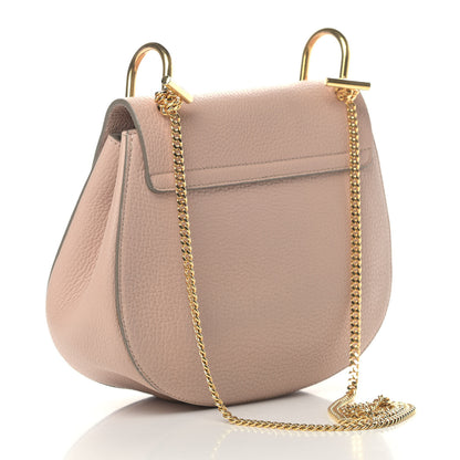 Chloe Grained Lambskin Drew Shoulder Bag Cement Pink 2 of 5
