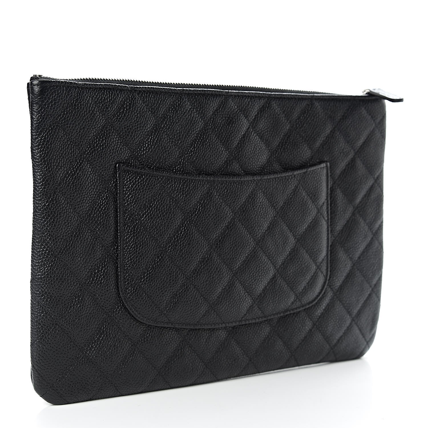Chanel Caviar Quilted Zipped Multi Pouch Black 3 of 8
