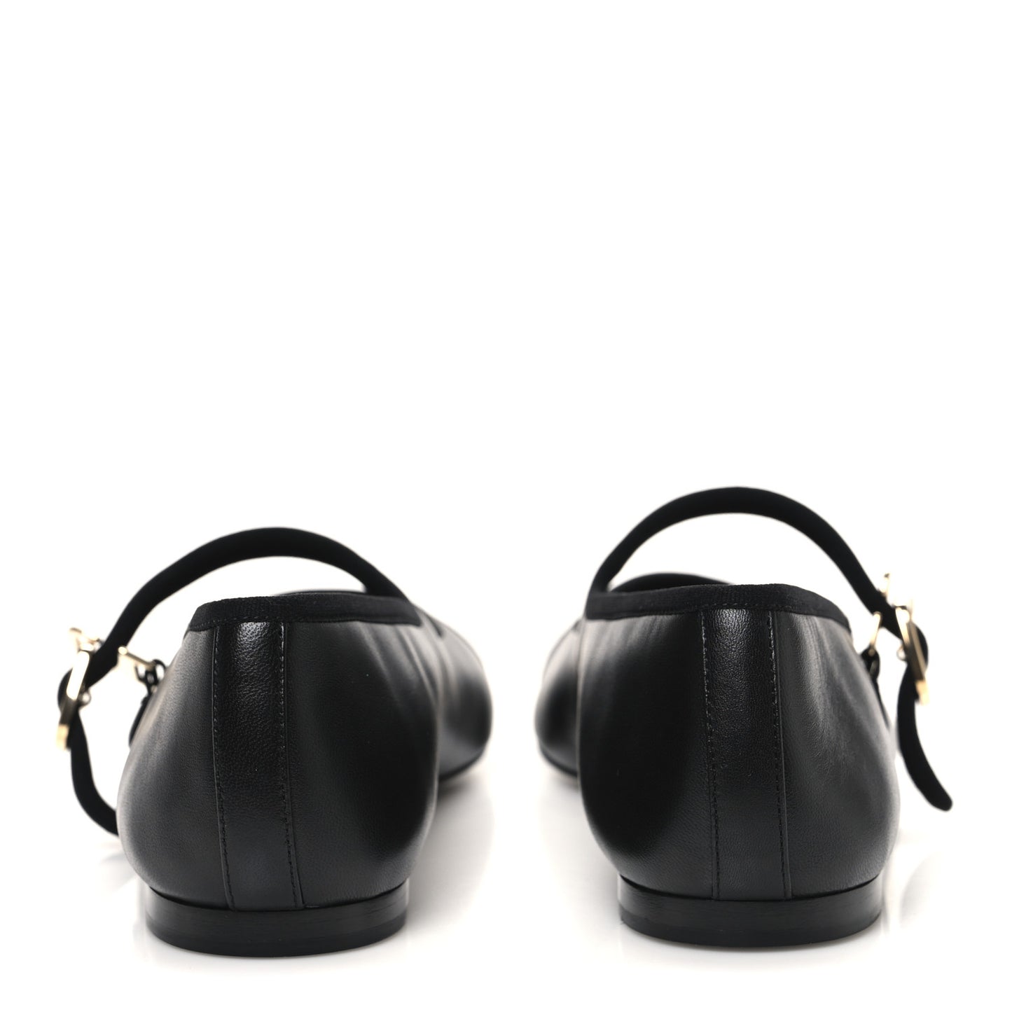 Lambskin Mary Jane Flats 38.5 Black