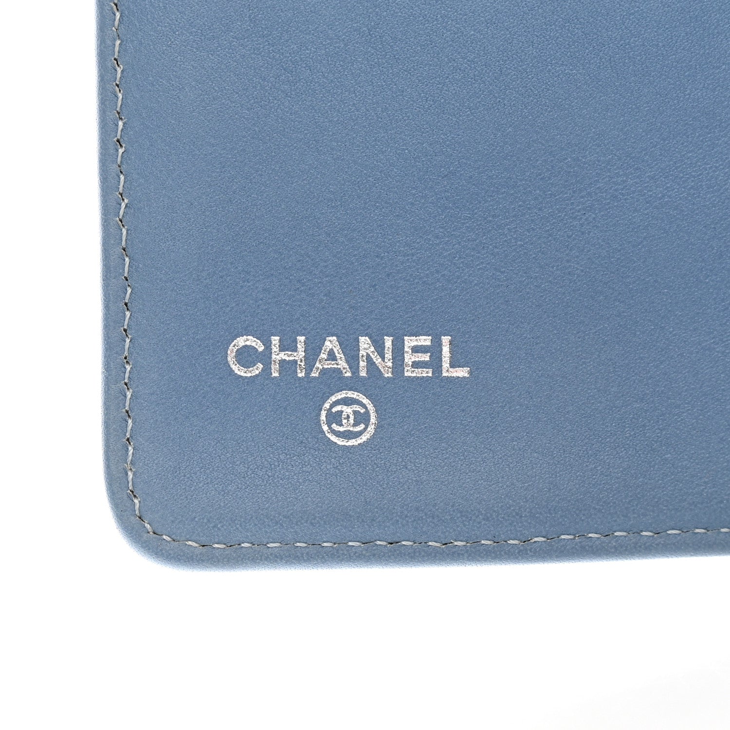 Chanel Patent Calfskin Quilted Yen Wallet Blue 6 of 15