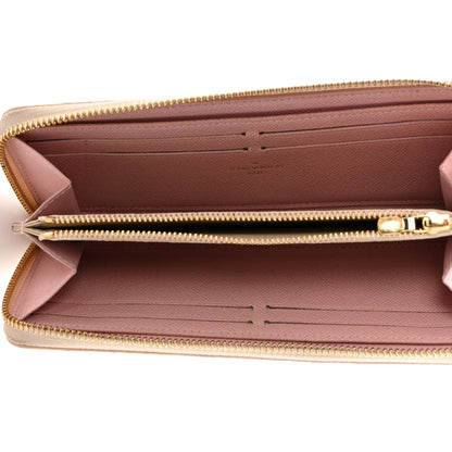 Louis Vuitton Damier Azur Clemence Wallet Rose Ballerine 5 of 14