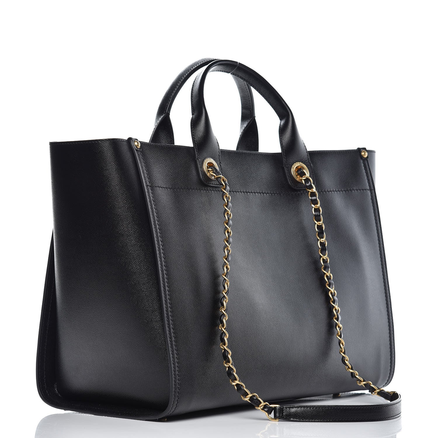 Chanel Caviar Medium Studded Deauville Tote Black 3 of 11