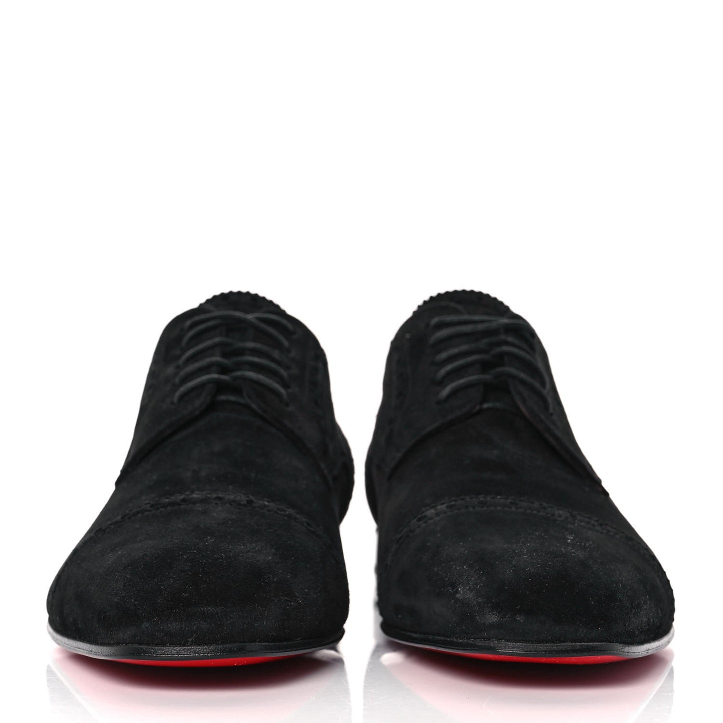 Suede Flat Loafers 42 Black