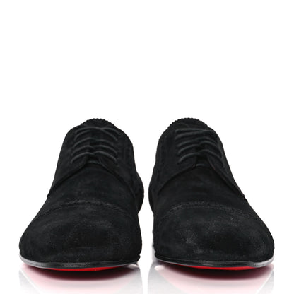 Christian Louboutin Suede Flat Loafers 42 Black 2 of 7