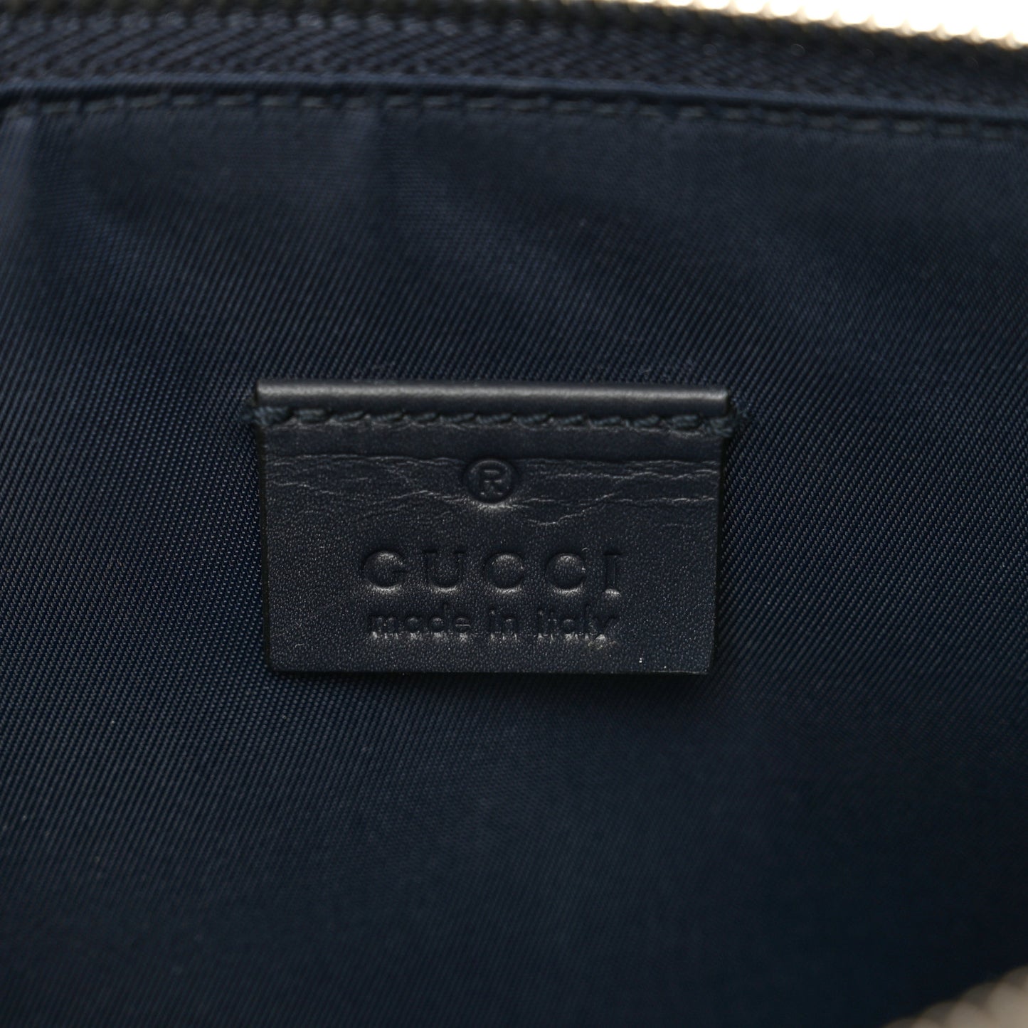 GG Supreme Monogram Blooms Large Zip Pouch Blue