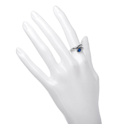 Bulgari 18K White Gold Blue Sapphire Astraea Wrap Ring 49 4.75 2 of 5