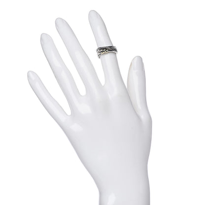 David Yurman Sterling Silver 18K Yellow Gold 6mm X Crossover Ring 47 4 2 of 4