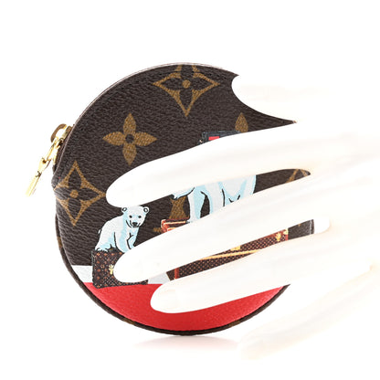 Louis Vuitton Monogram 2017 Christmas Animation Round Coin Purse 2 of 8