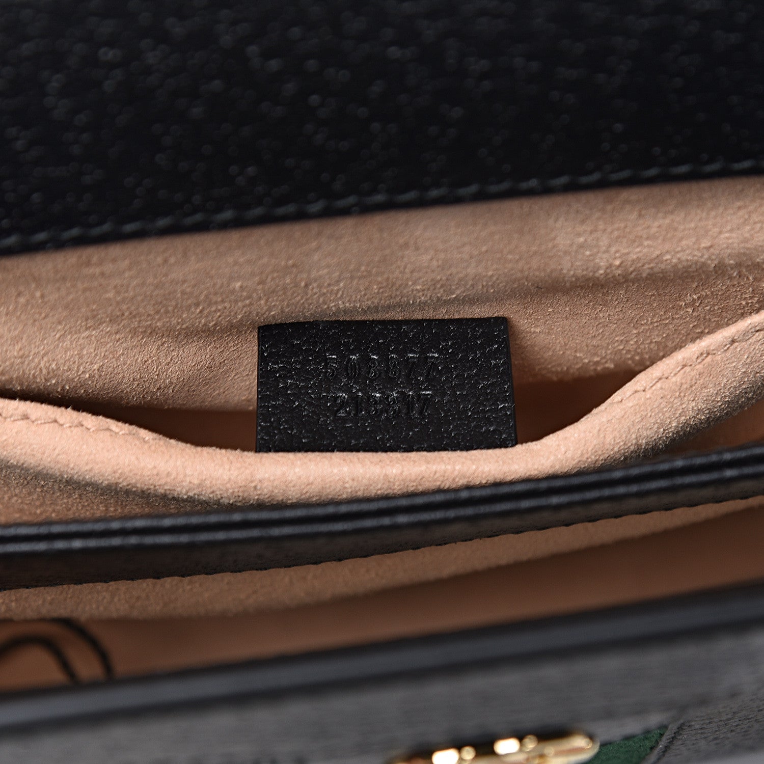 Gucci Calfskin GG Web Small Ophidia Chain Shoulder Bag Black 7 of 10