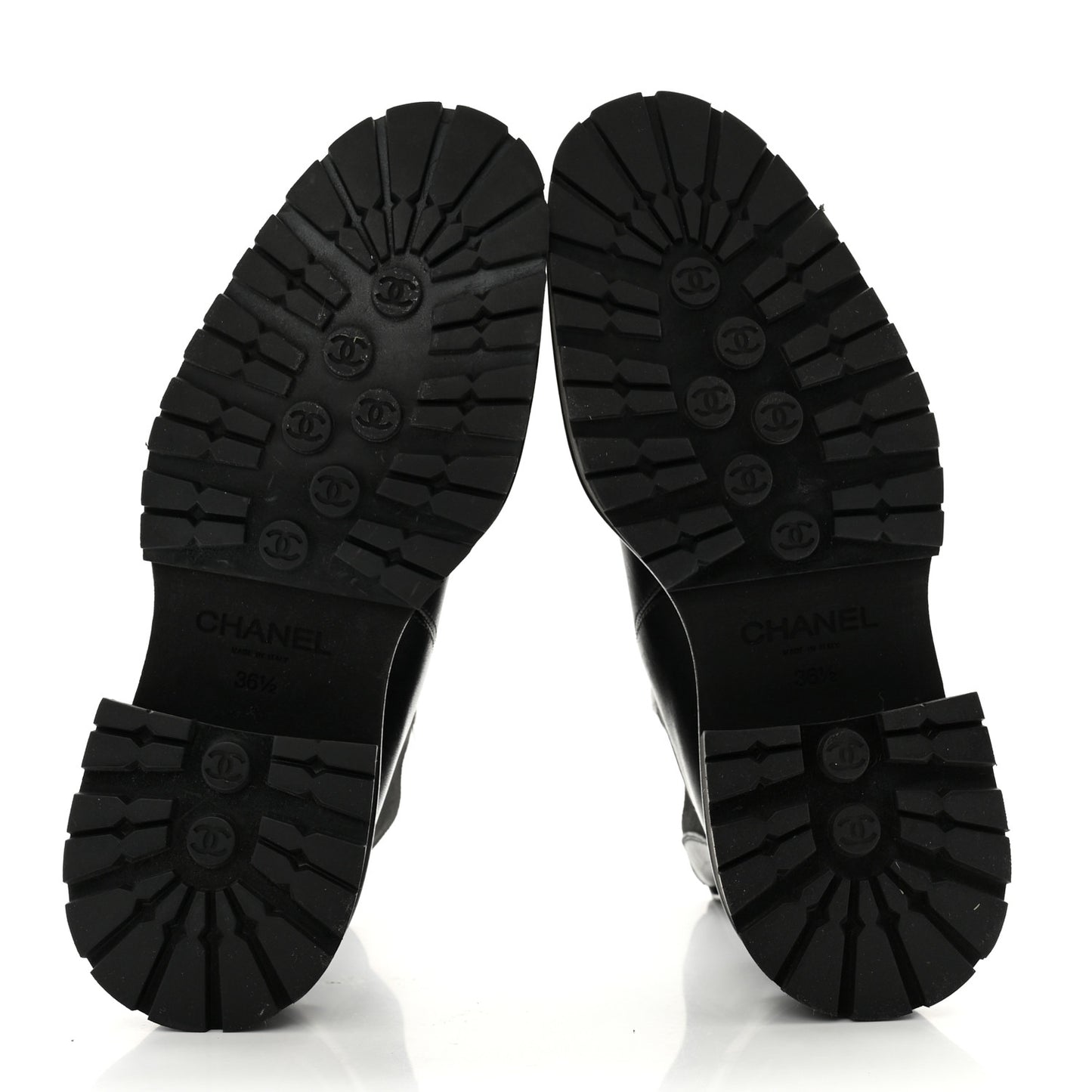 Calfskin Patent Cap Toe Ankle Boots 36.5 Black