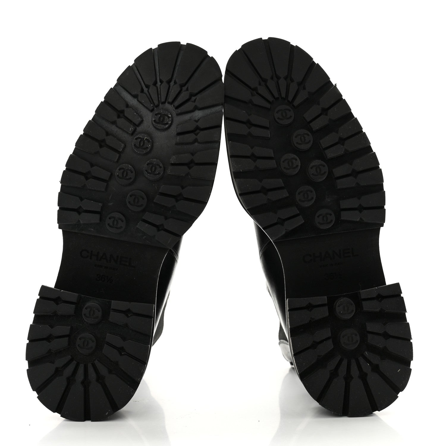 Chanel Calfskin Patent Cap Toe Ankle Boots 36.5 Black 5 of 10