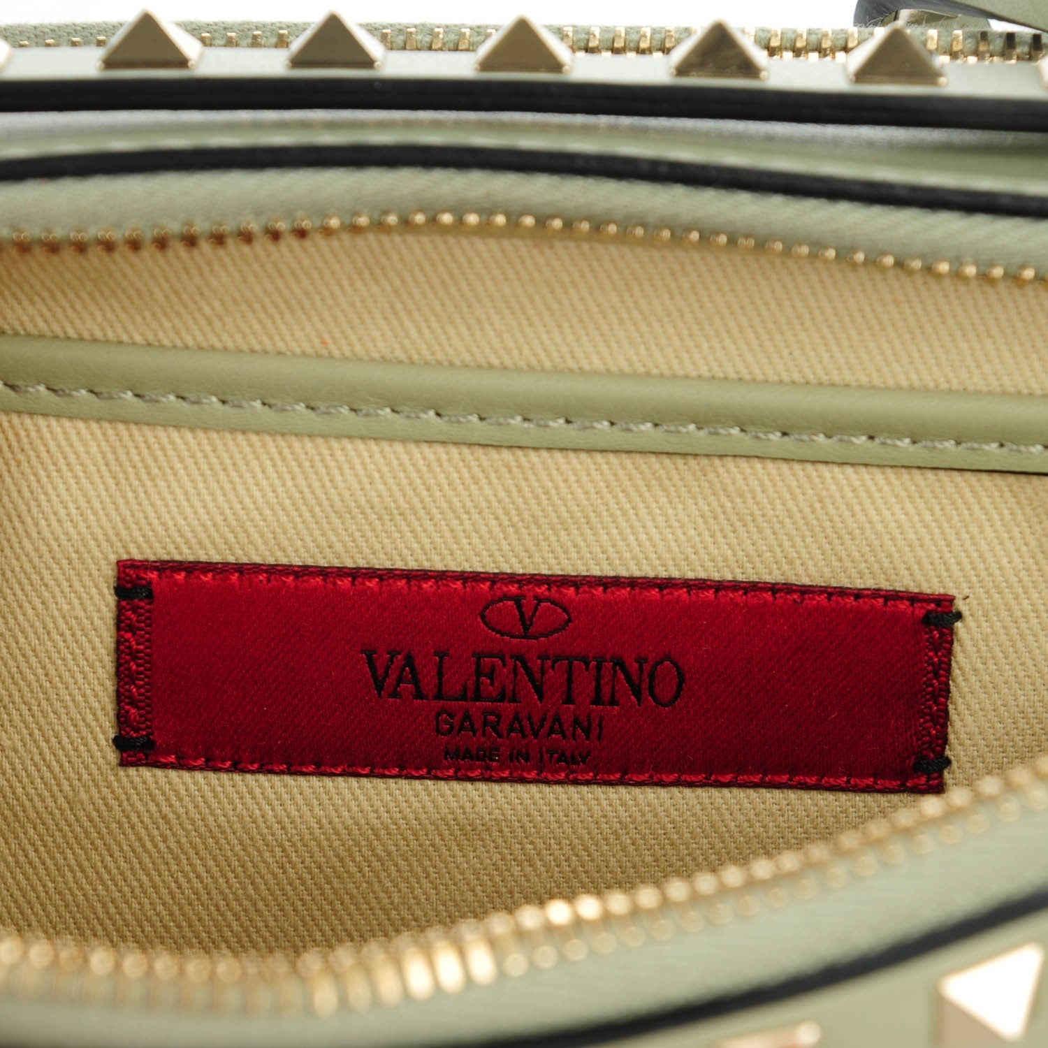 Valentino Garavani Vitello Rockstud Double Zip Camera Crossbody Water Green 6 of 7