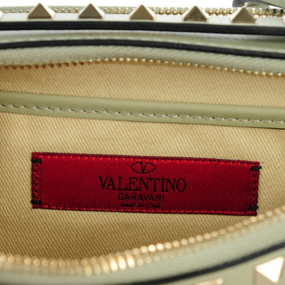 Valentino Garavani Vitello Rockstud Double Zip Camera Crossbody Water Green 6 of 7