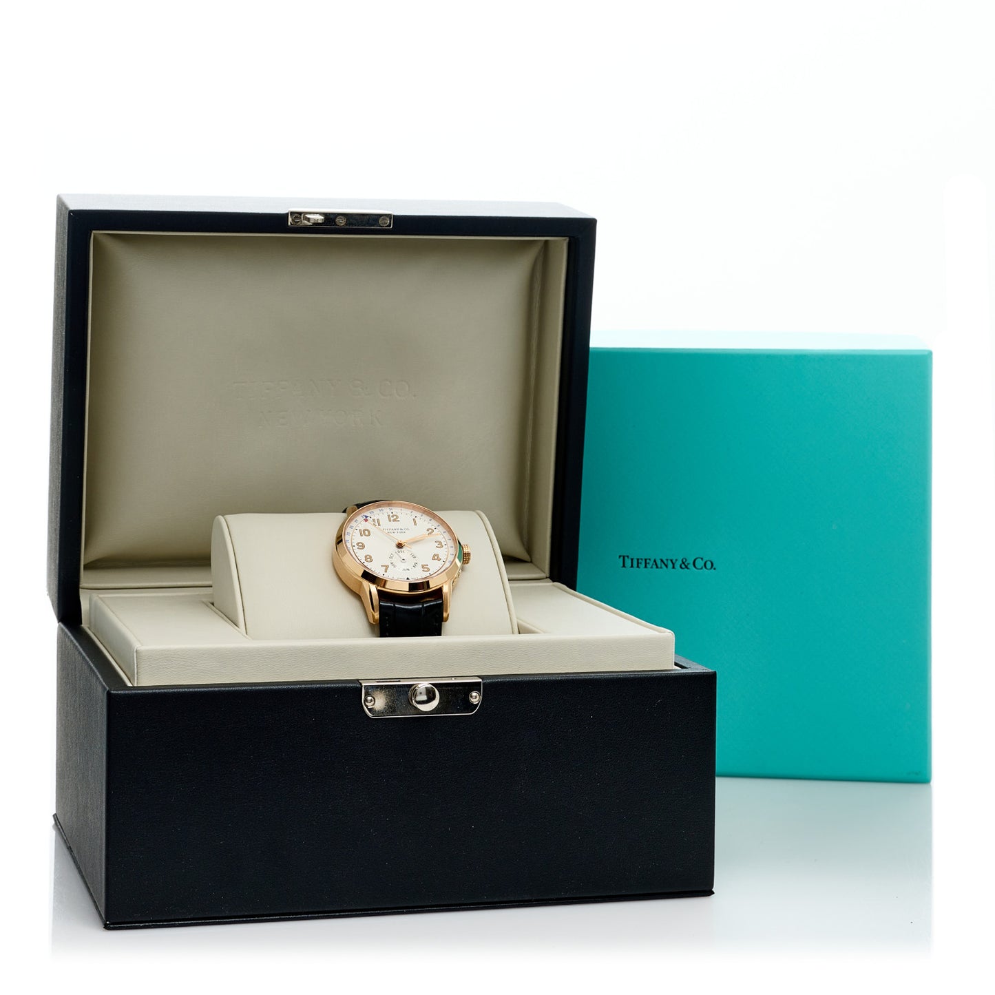 18K Rose Gold Alligator 40mm CT60 Chronograph Annual Calendar Automatic Watch