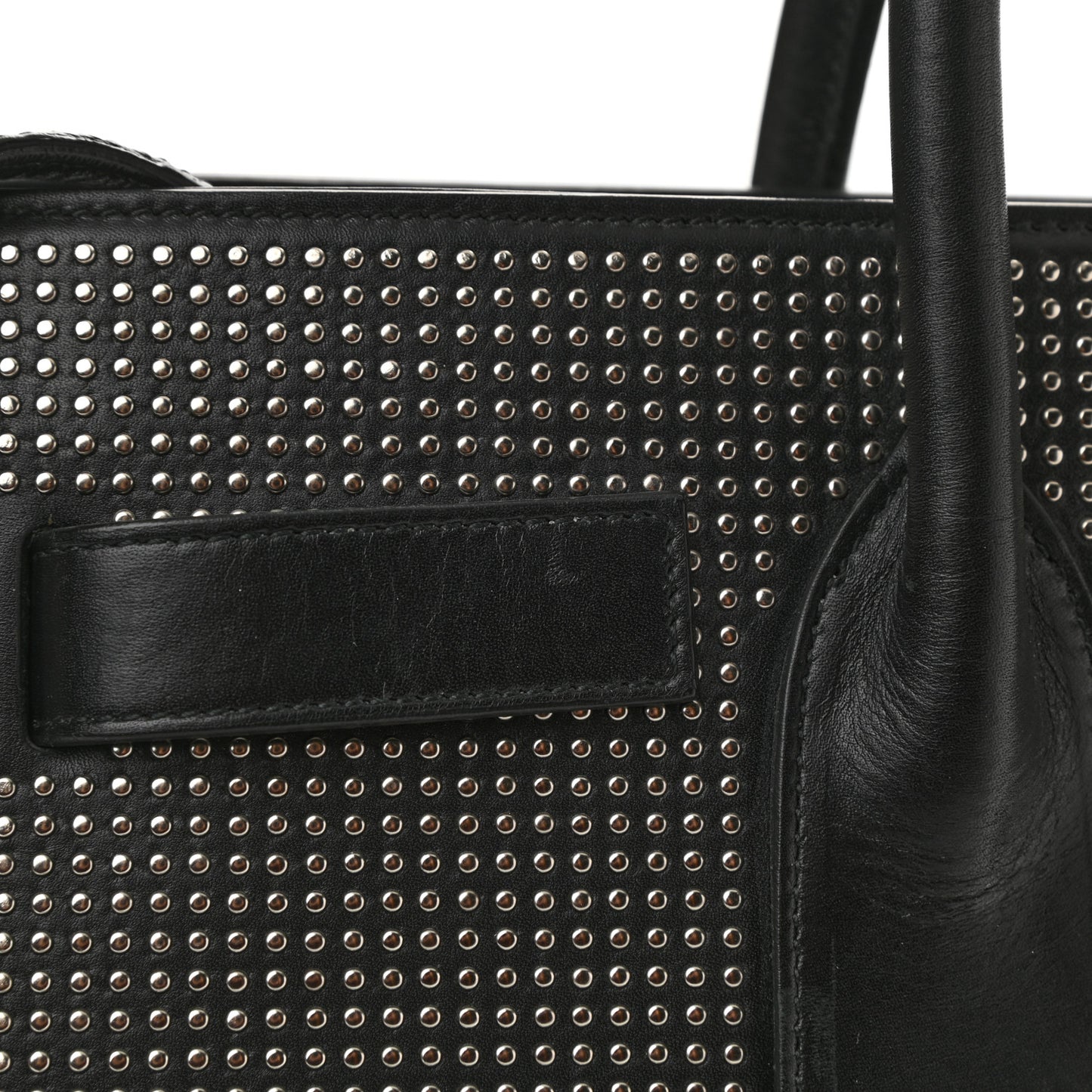 Calfskin Studded Small Sac De Jour Black