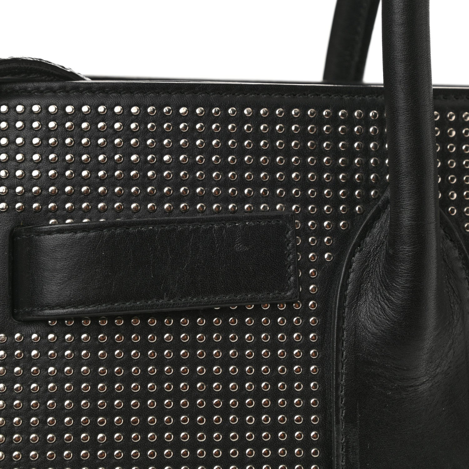 Saint Laurent Calfskin Studded Small Sac De Jour Black 9 of 9