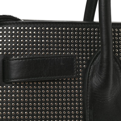 Saint Laurent Calfskin Studded Small Sac De Jour Black 9 of 9