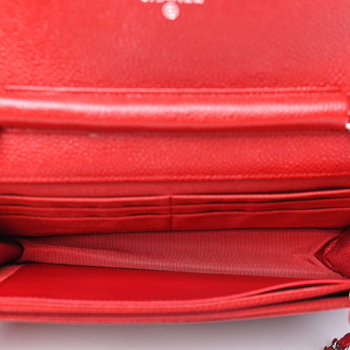 Caviar Quilted Wallet On Chain WOC Red