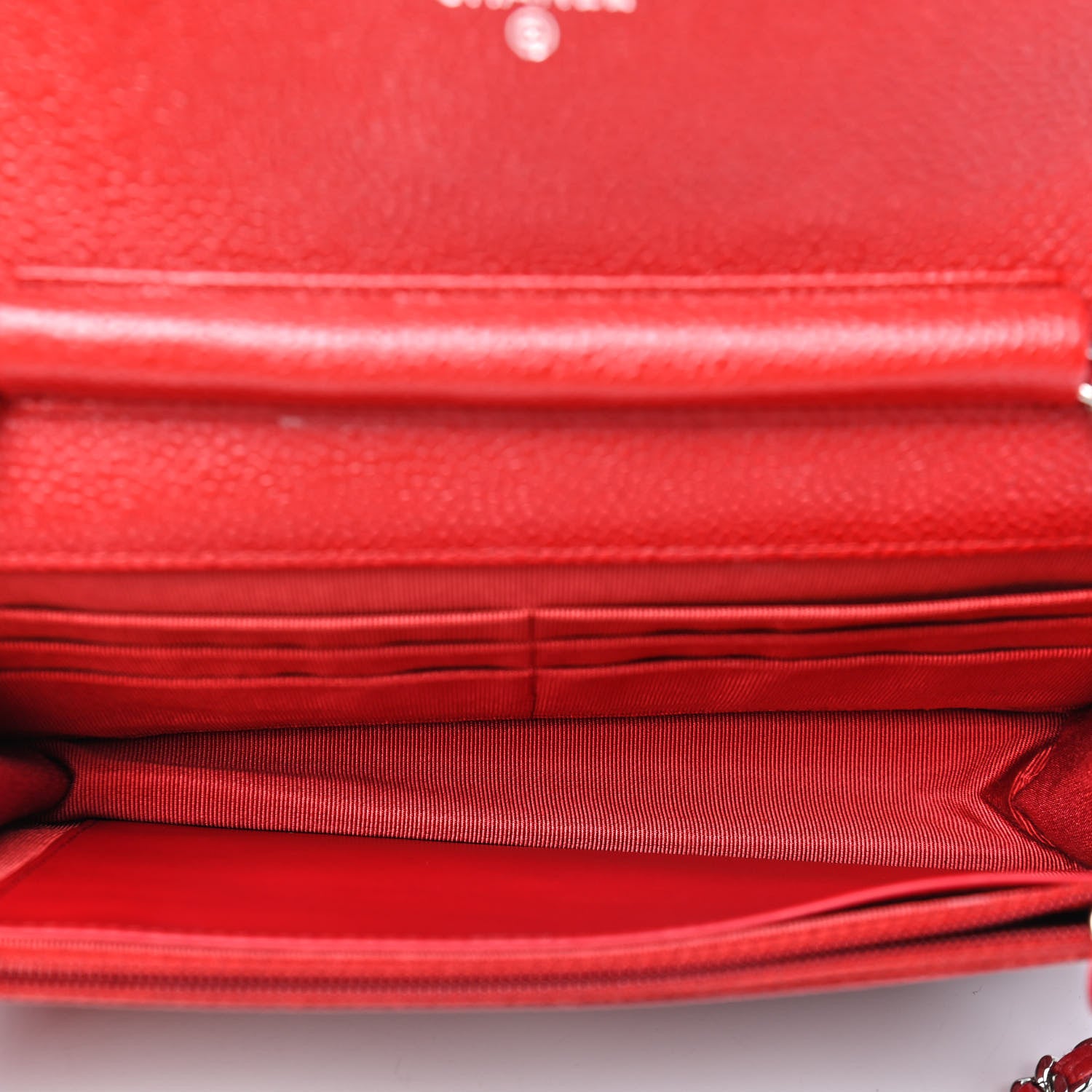 Chanel Caviar Quilted Wallet On Chain WOC Red 5 of 11