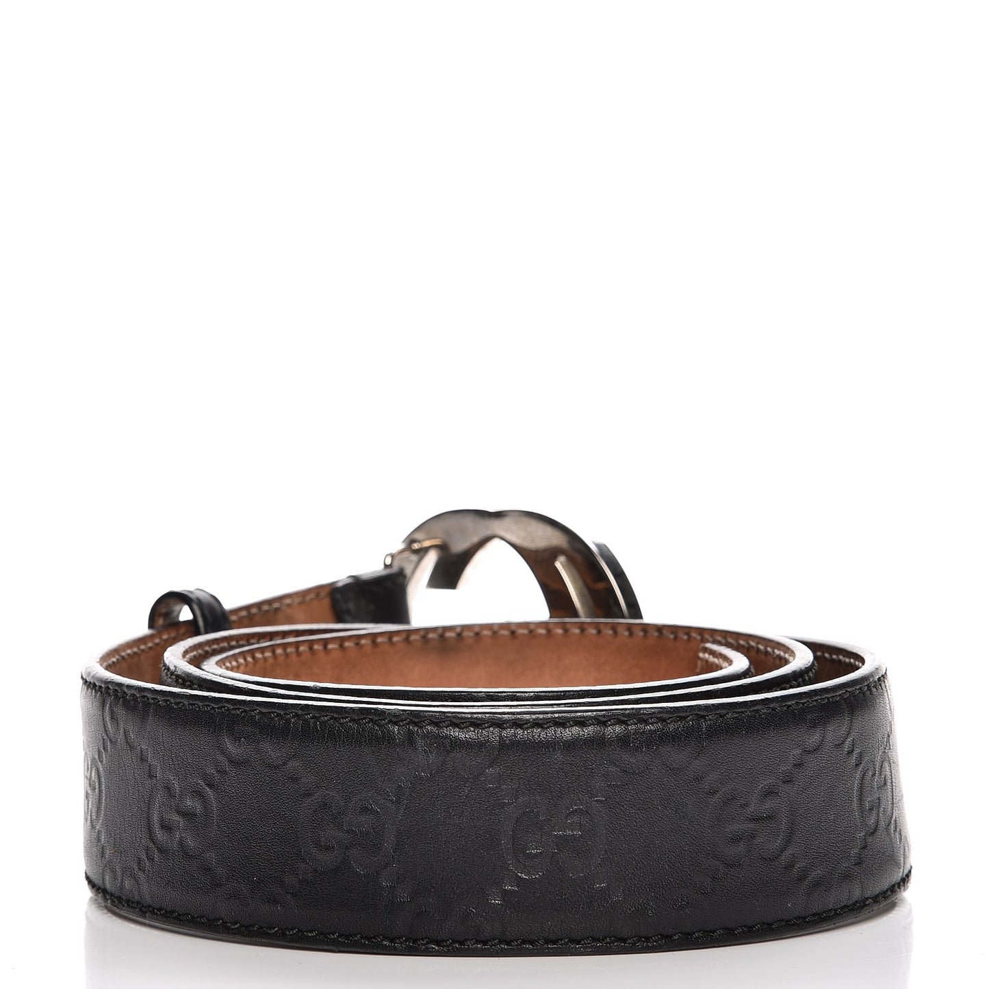 Guccissima Interlocking G Belt 95 38 Black