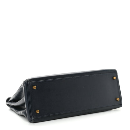 Hermes Courchevel Kelly Retourne 35 Bleu Marine 3 of 15