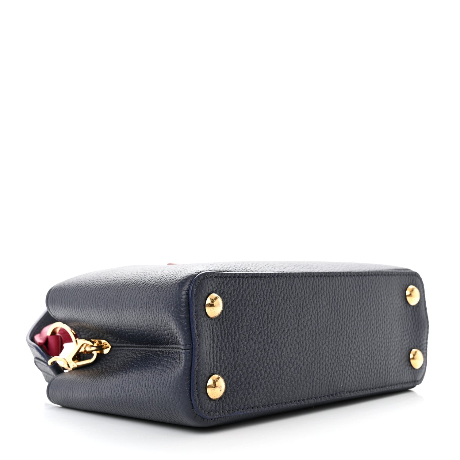 Louis Vuitton Ostrich Capucines BB Bleu de France Berry Red 4 of 9