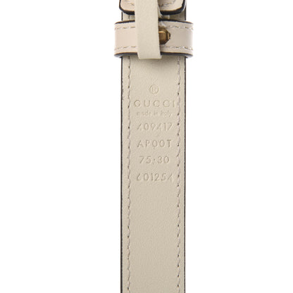 Gucci Calfskin Double G 20mm Belt 75 30 Mystic White 3 of 6
