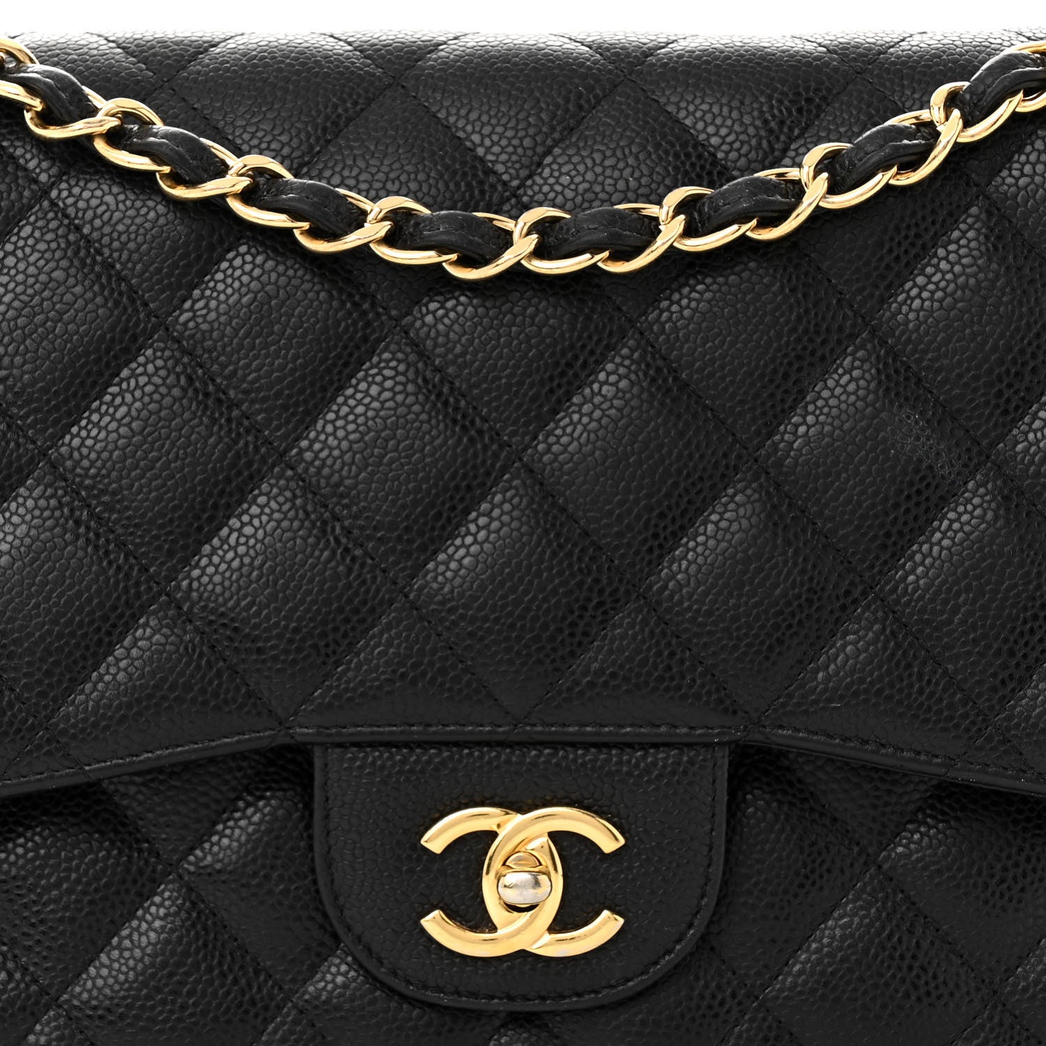 Chanel Caviar Quilted Jumbo Double Flap Black 8 of 13