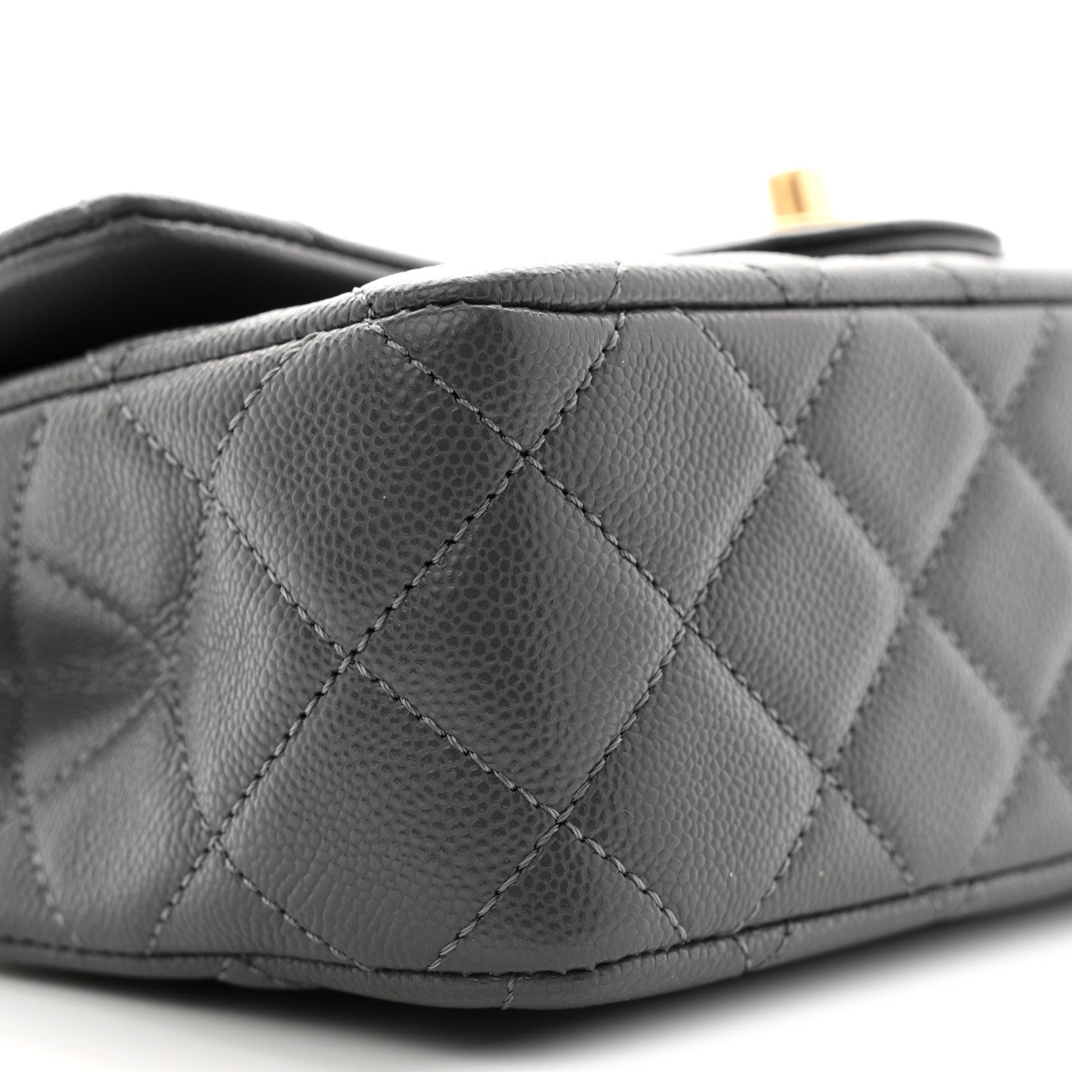 Chanel Caviar Quilted Mini Handy CC Flap Grey 9 of 11
