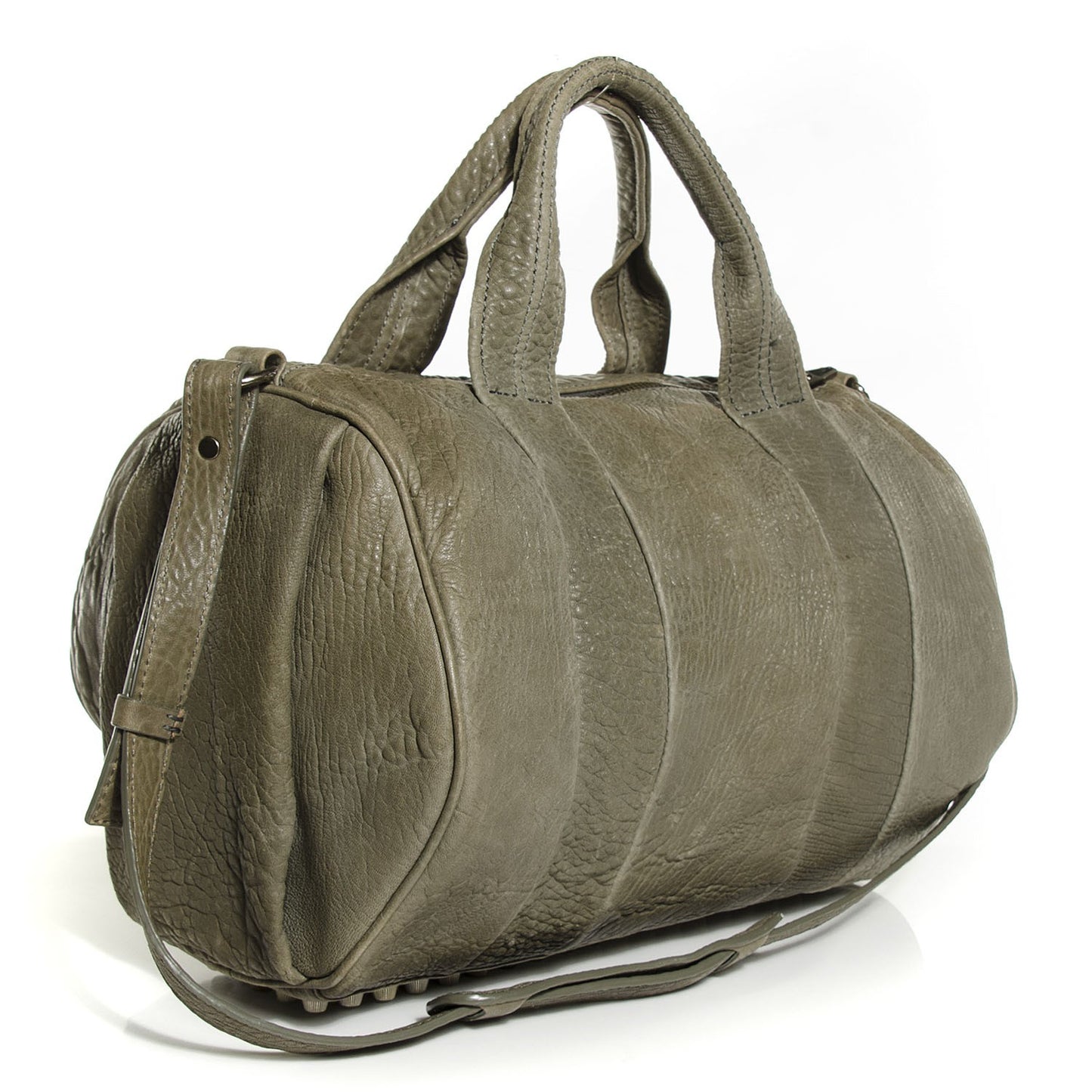 Pebbled Lambskin Rocco Sage Antique Brass Hardware