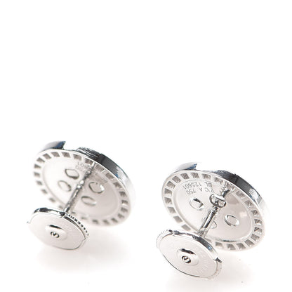 Van Cleef & Arpels 18K White Gold Diamond Boutonnière Earrings 3 of 5