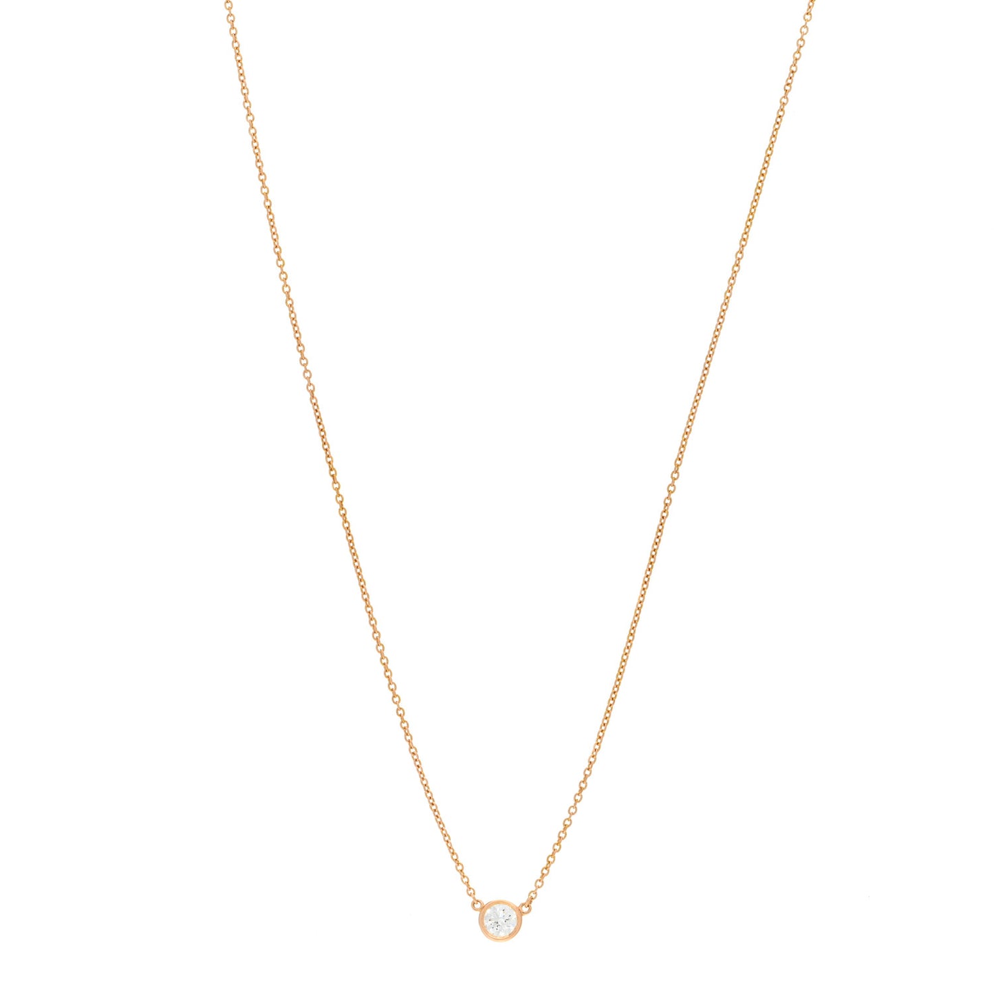18K Yellow Gold Diamond .28ct Elsa Peretti Diamonds by the Yard Pendant Necklace