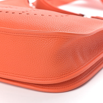Hermes Taurillon Clemence Evelyne III PM Orange Poppy 12 of 13