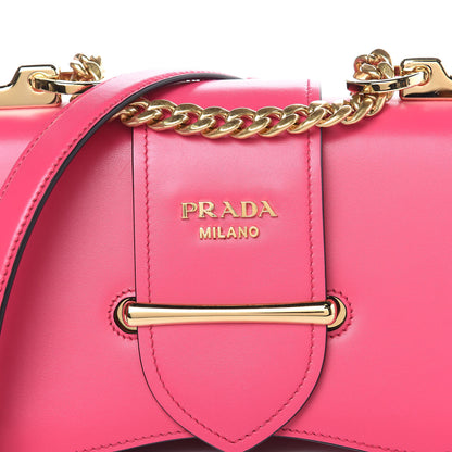 Prada City Calfskin Sidonie Small Chain Crossbody Bag Magenta 9 of 12