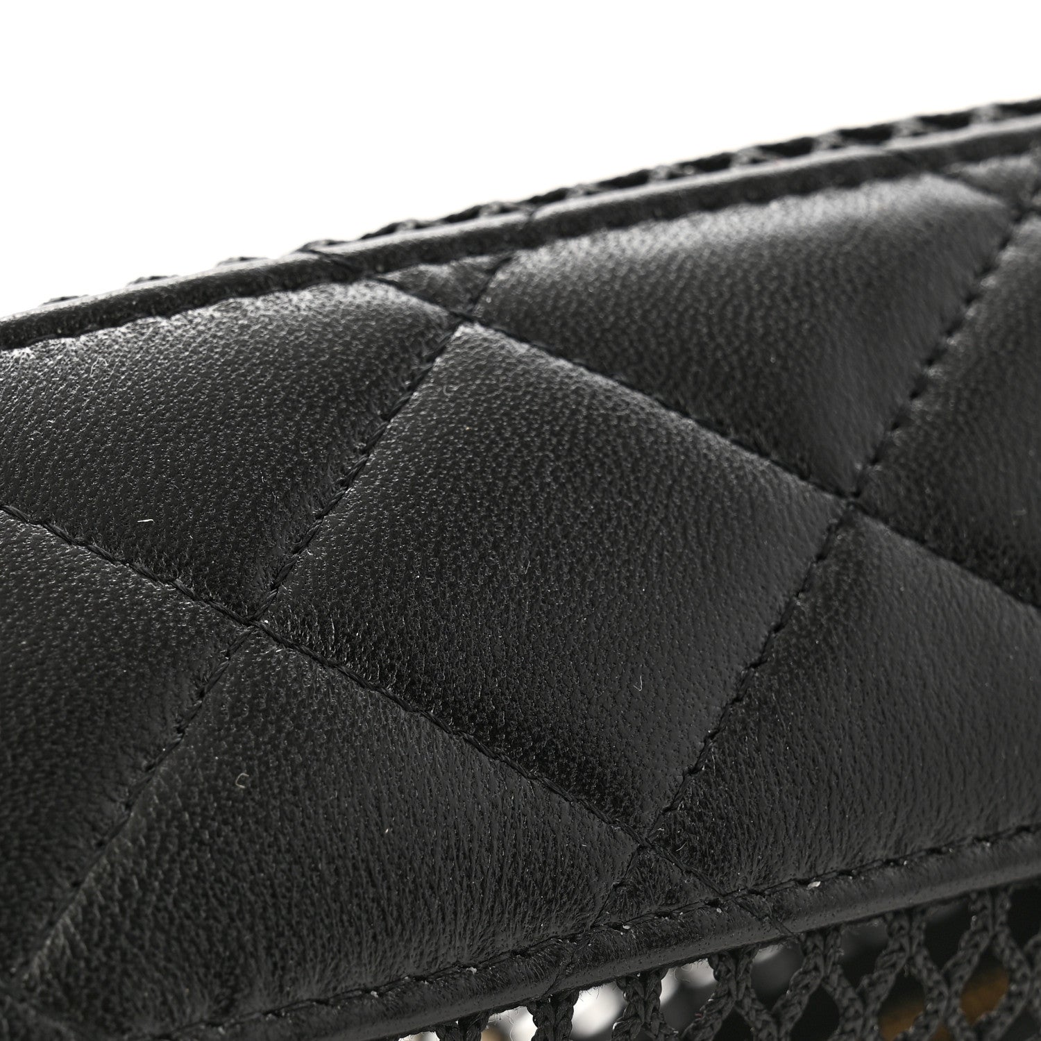 Chanel Mesh Shiny Lambskin Clutch With Chain Black 12 of 13