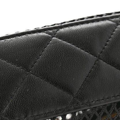 Chanel Mesh Shiny Lambskin Clutch With Chain Black 12 of 13