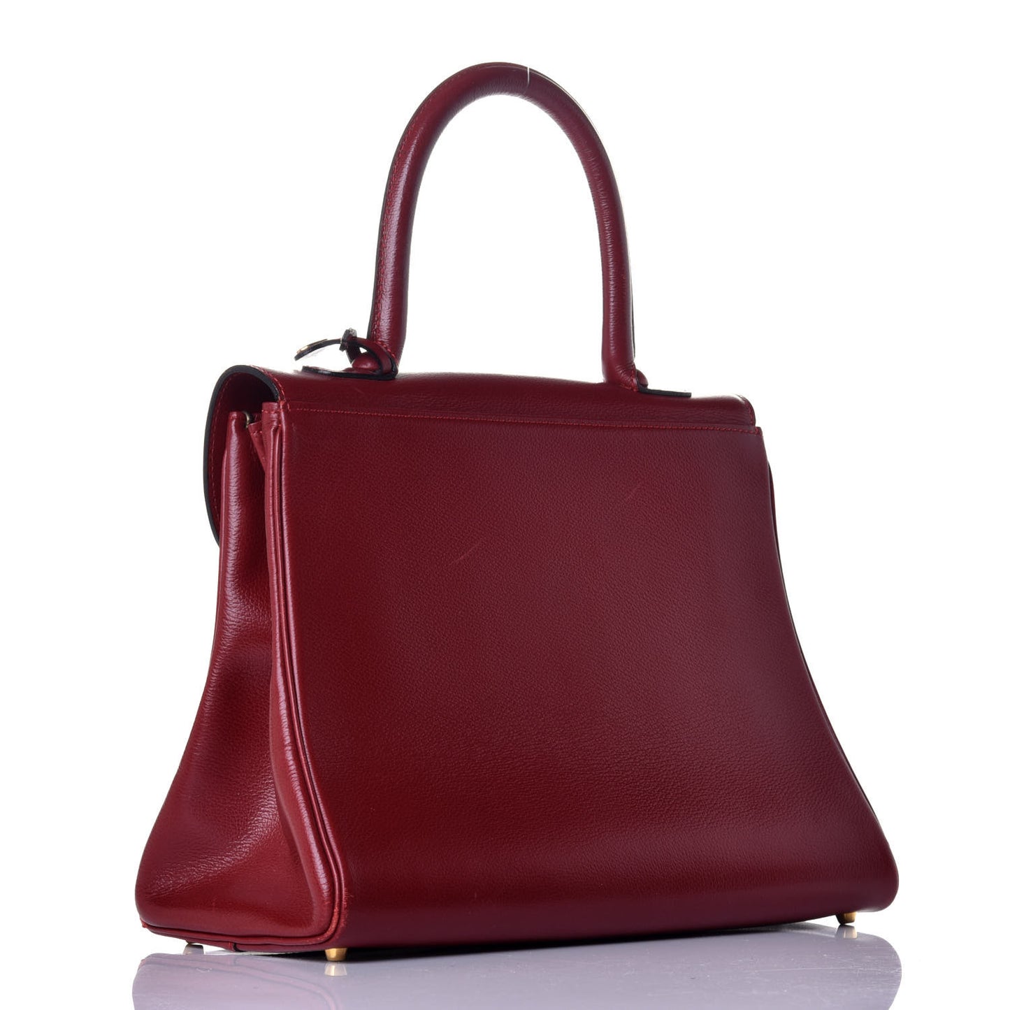 Grained Calfskin MM Brillant Satchel Red