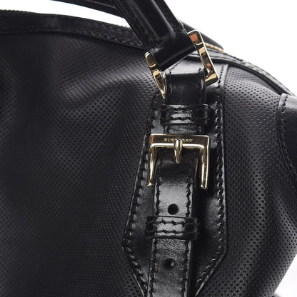 Burberry Calfskin Perforated Ellers Satchel Black 28 of 31