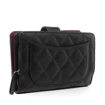Chanel Caviar Quilted Zipped Pocket Wallet Black 3 of 7