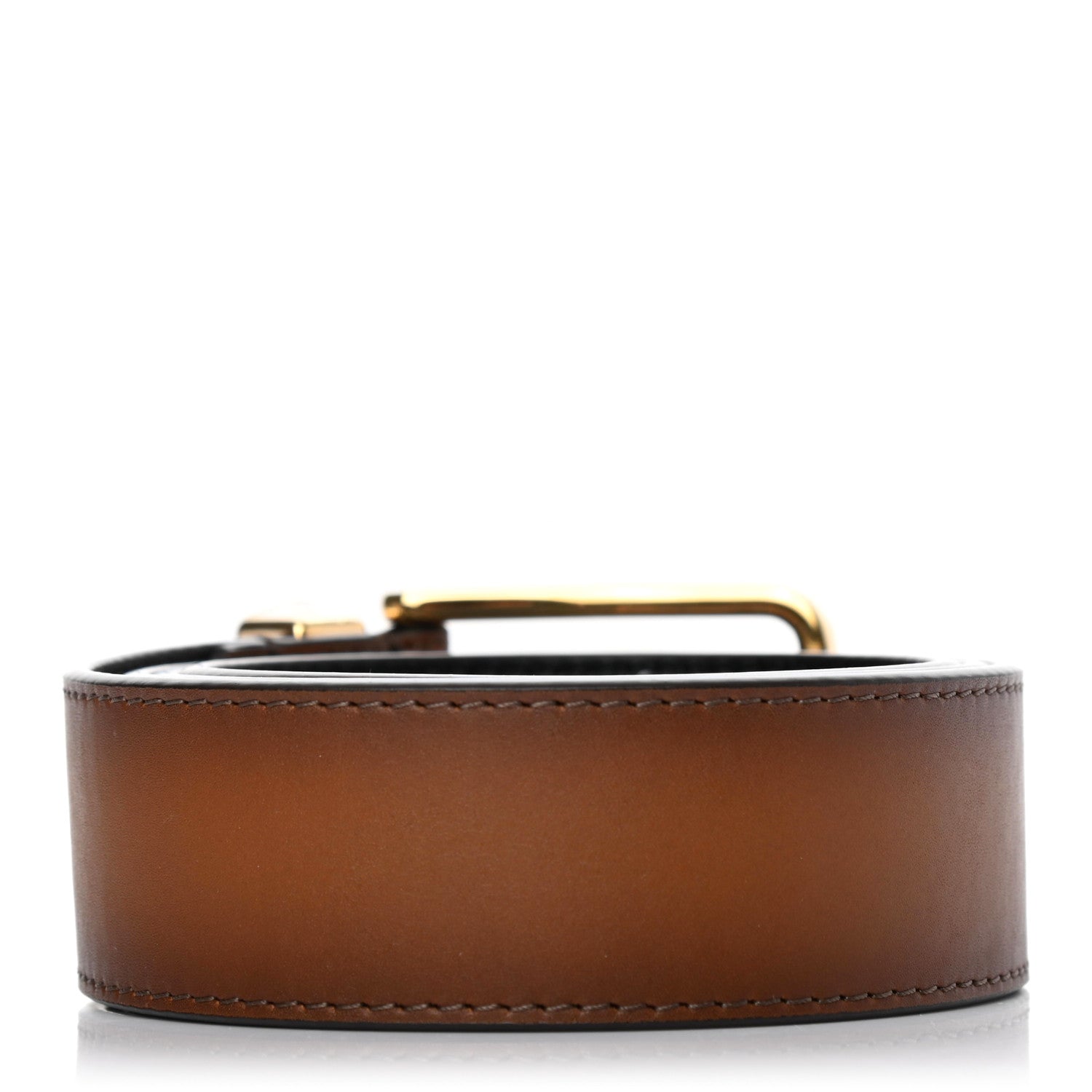 Louis Vuitton Calfskin 35mm Pont Neuf Belt Cognac 2 of 6