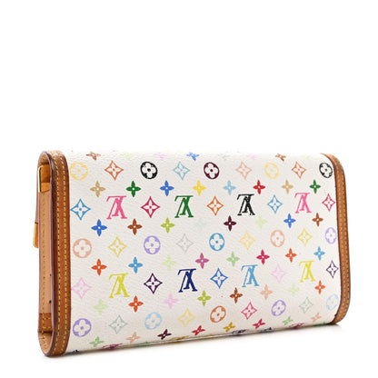 Louis Vuitton Monogram Multicolor Porte Tresor International Wallet White 3 of 8