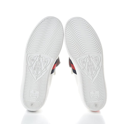 Gucci Calfskin Ayers Web Womens Ace Bow Lace Sneakers 37 White 8 of 9