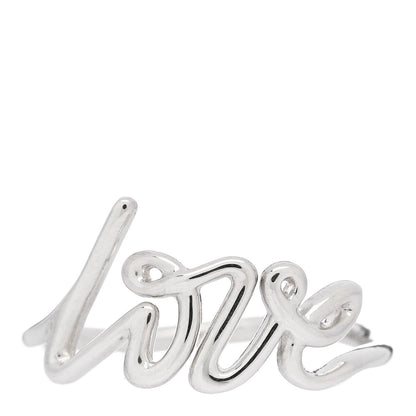Tiffany Sterling Silver Paloma Picasso Graffiti Love Ring 56 7.5 1 of 5