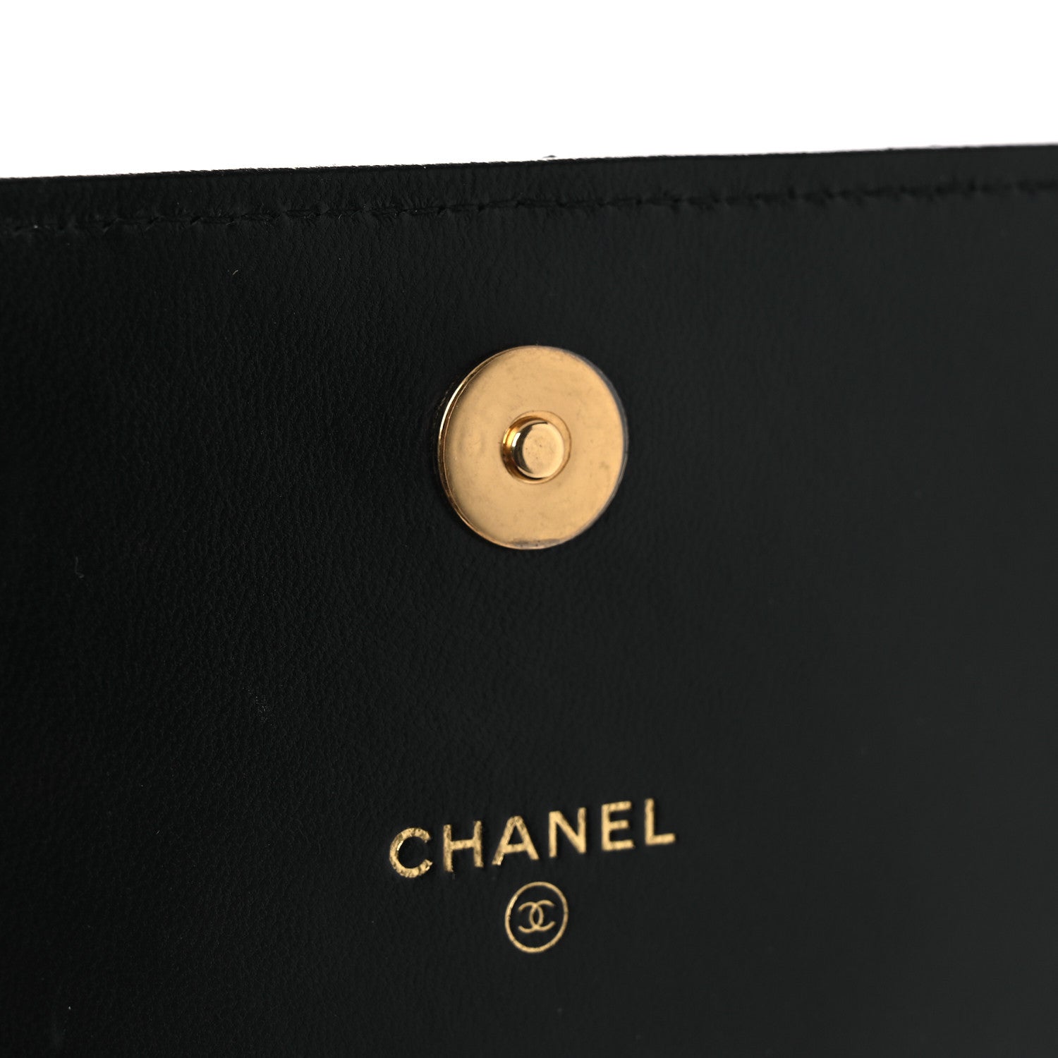 Chanel Lambskin Quilted CC Pearl Enamel Clutch on Chain WOC Black 13 of 13