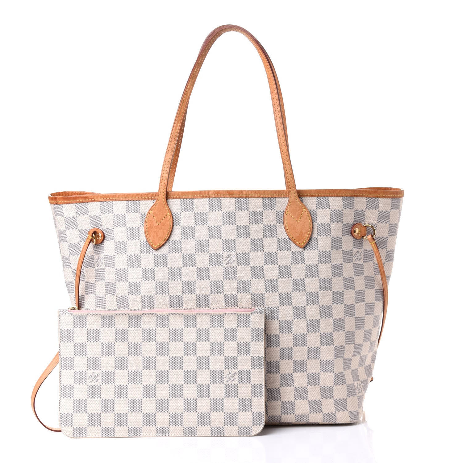 Louis Vuitton Damier Azur Neo Neverfull MM Rose Ballerine 1 of 4