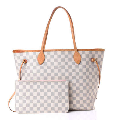 Louis Vuitton Damier Azur Neo Neverfull MM Rose Ballerine 1 of 4