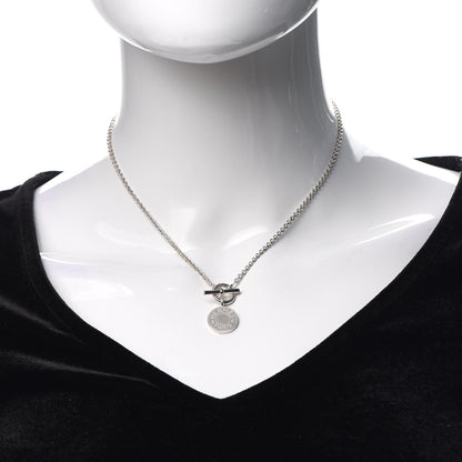 Hermes Sterling Silver Amulettes H Confettis Pendant Necklace 2 of 5