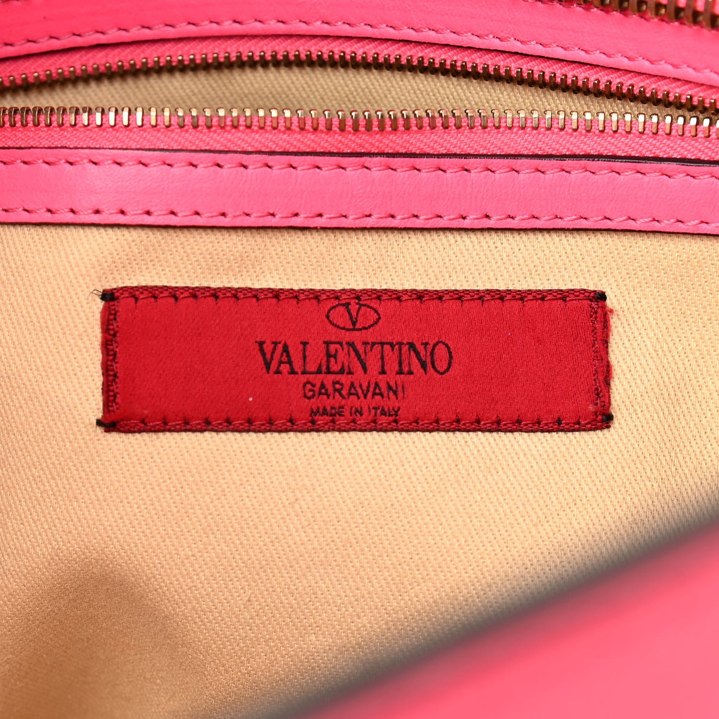 Vitello Rockstud Double Handle Tote Fuxia Fluo