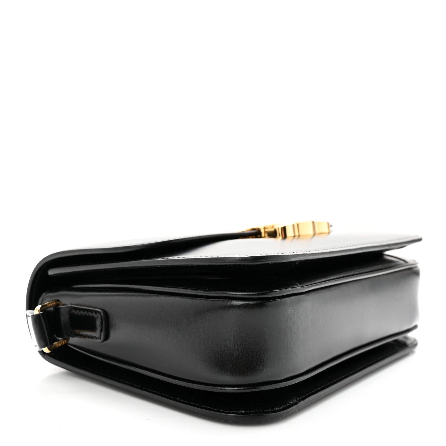 Celine Shiny Calfskin Medium Triomphe Black 4 of 12