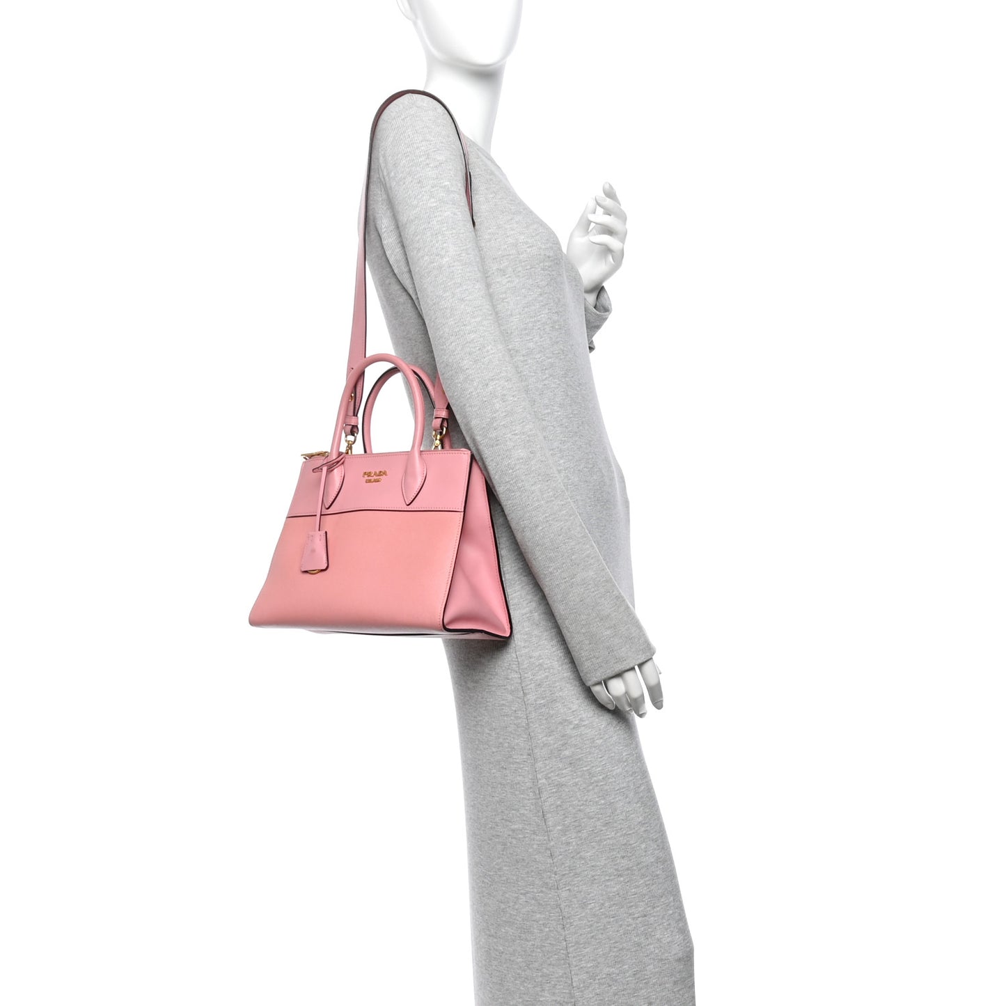 Saffiano City Calfskin Small Paradigme Bag Petalo